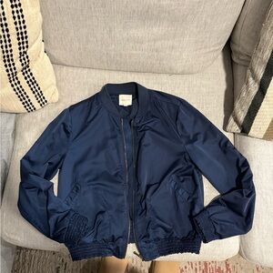 Navy Blue Women's Bomber Jacket